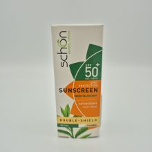کرم ضد آفتاب بی رنگ طبیعی شون مدل دابل شیلد شون با SPF50 مناسب پوست چرب و مستعد جوش(Schon)