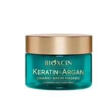 ماسک کاسه ای مو ترمیم کننده و بازسازی حاوی کراتین و آرگان بیوکسین سبز اورجینال(Bioxcin)