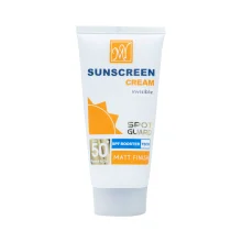 کرم ضد آفتاب بی رنگ ضد لک اسپات گارد مات 4کاره SPF50 مناسب پوست چربی ومستعد جوش  مای (My)